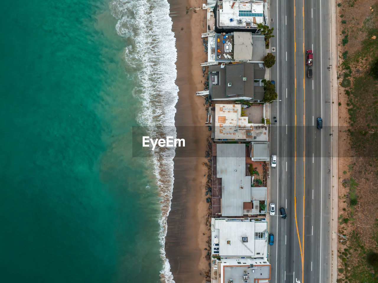 aerial view of beach