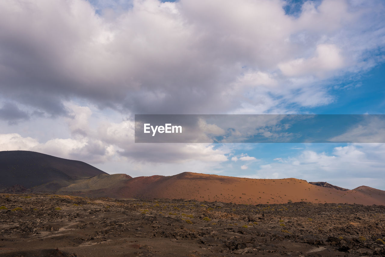 Scenic view of desert against sky