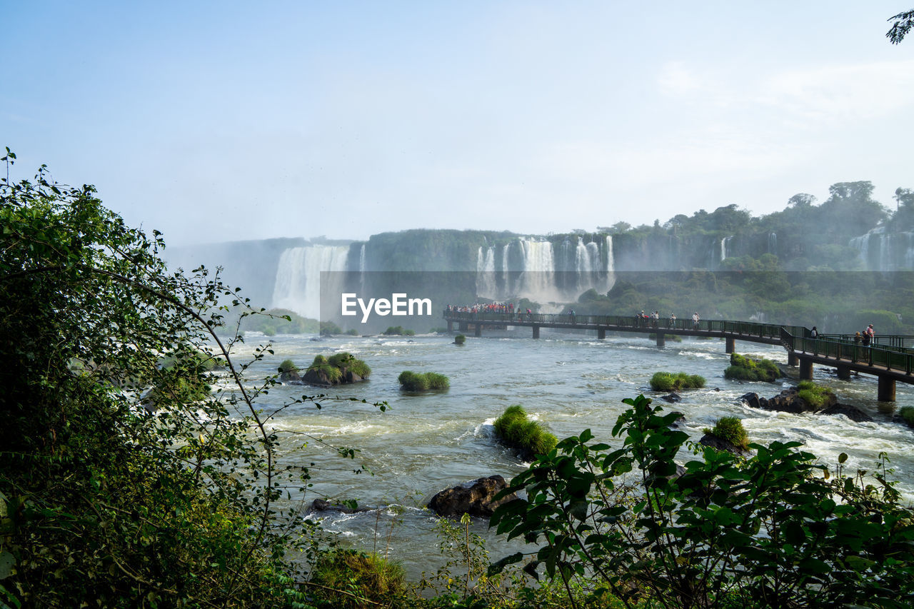 SCENIC VIEW OF WATERFALL IN PARK