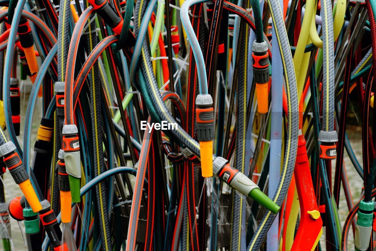 Full frame shot of colorful cables