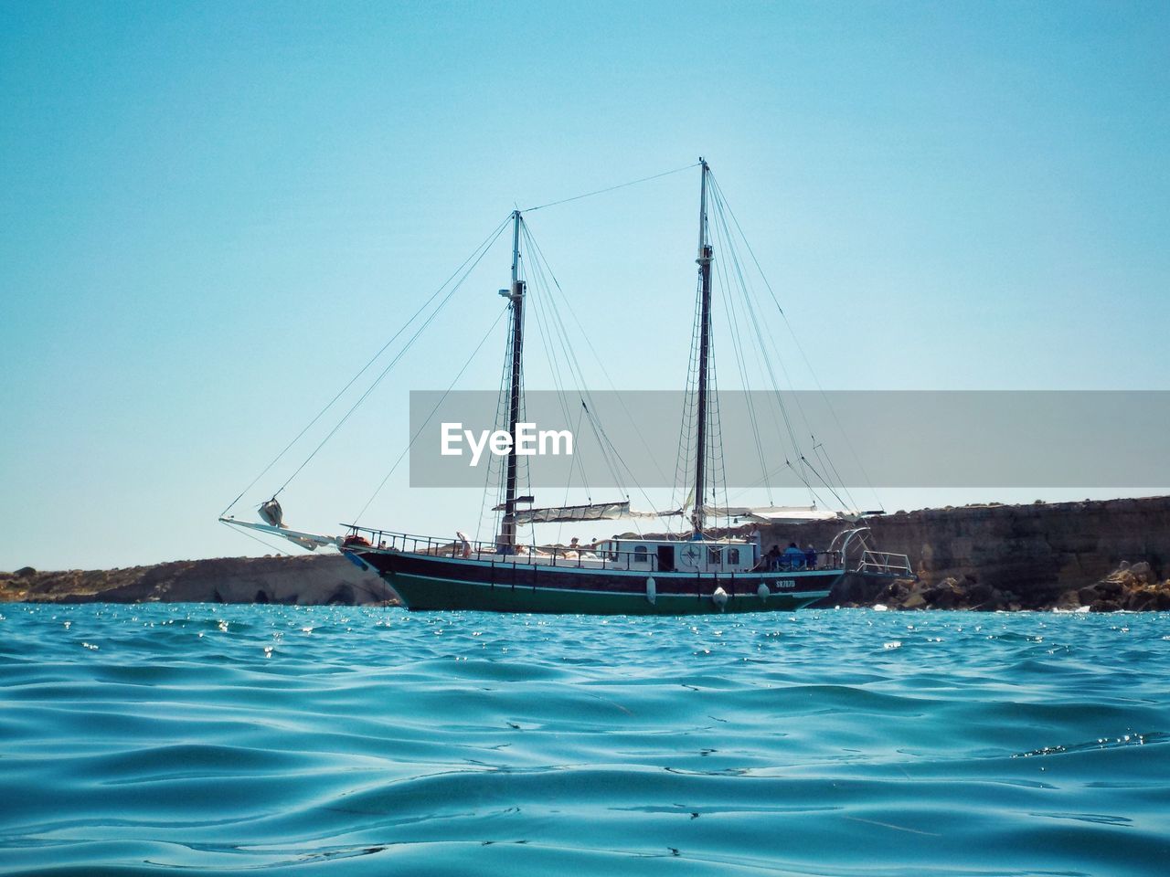 Boats sailing in sea