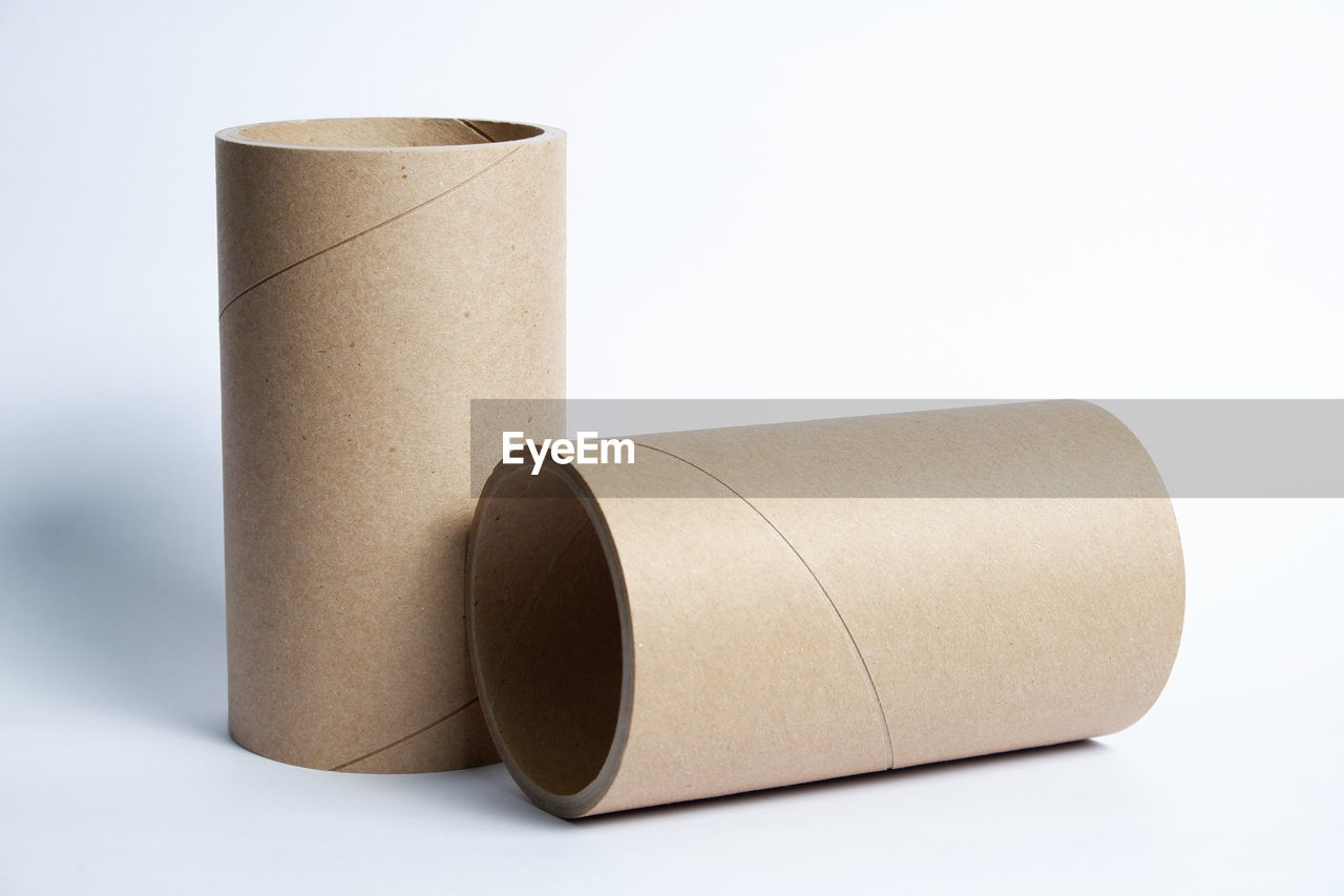 Close-up of papers against white background