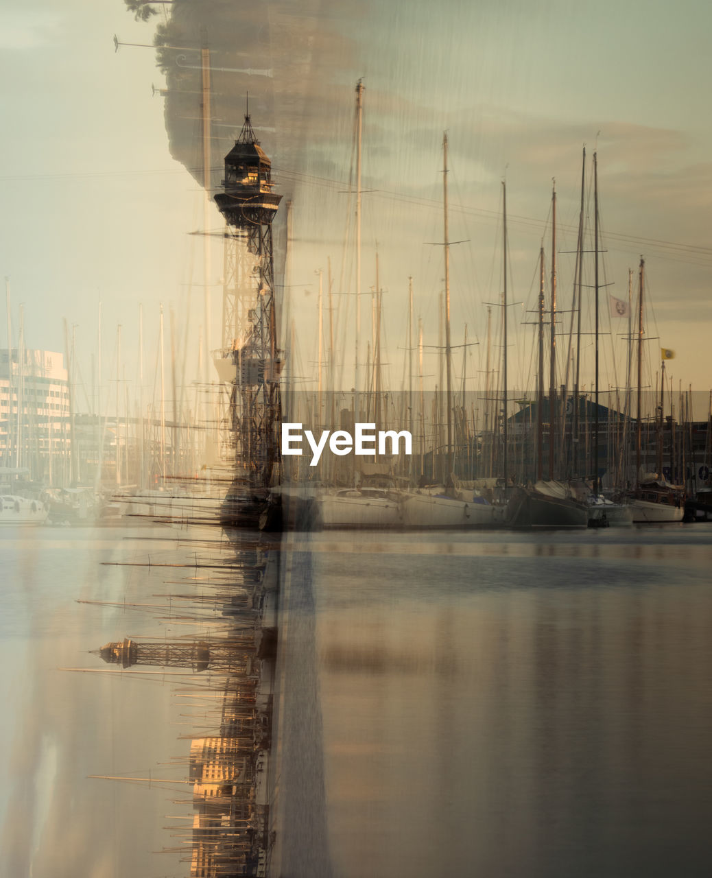 SAILBOATS IN HARBOR