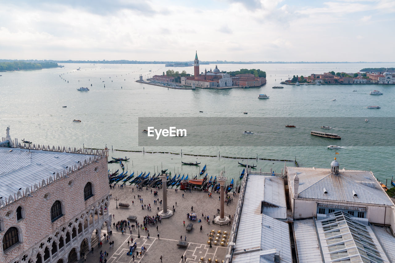 Venetian lagoon from st mark's campanile