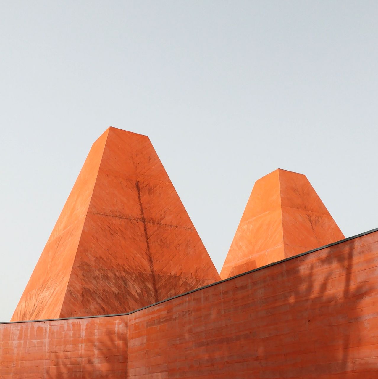 Low angle view of built structure against clear sky