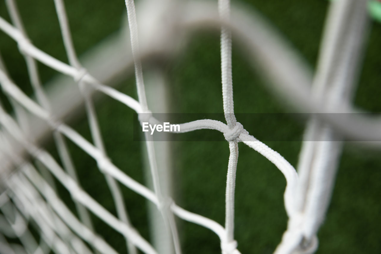 Close up of football or soccer net, background texture