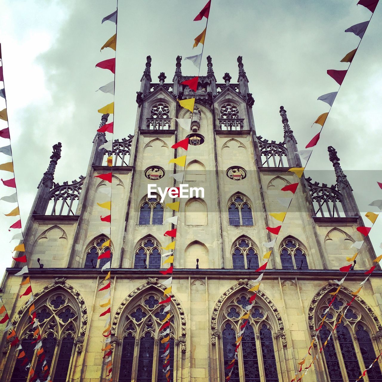 Low angle view of church against sky