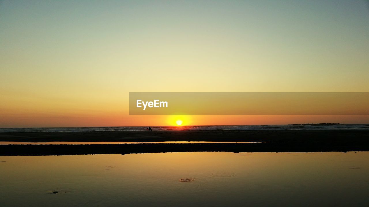 SUNSET OVER SEA