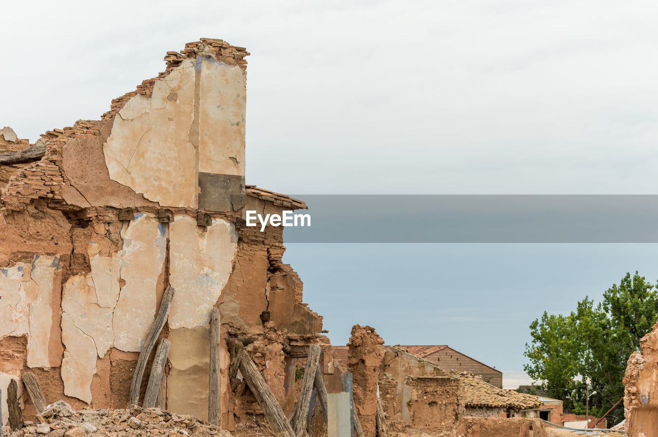 Belchite  village is maintained as a ghost town.