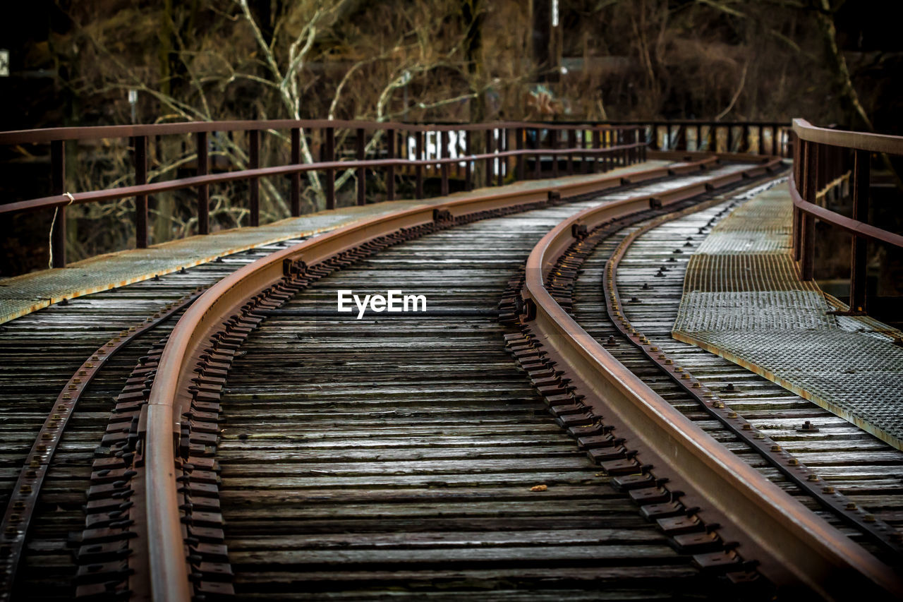 Close-up of railroad tracks