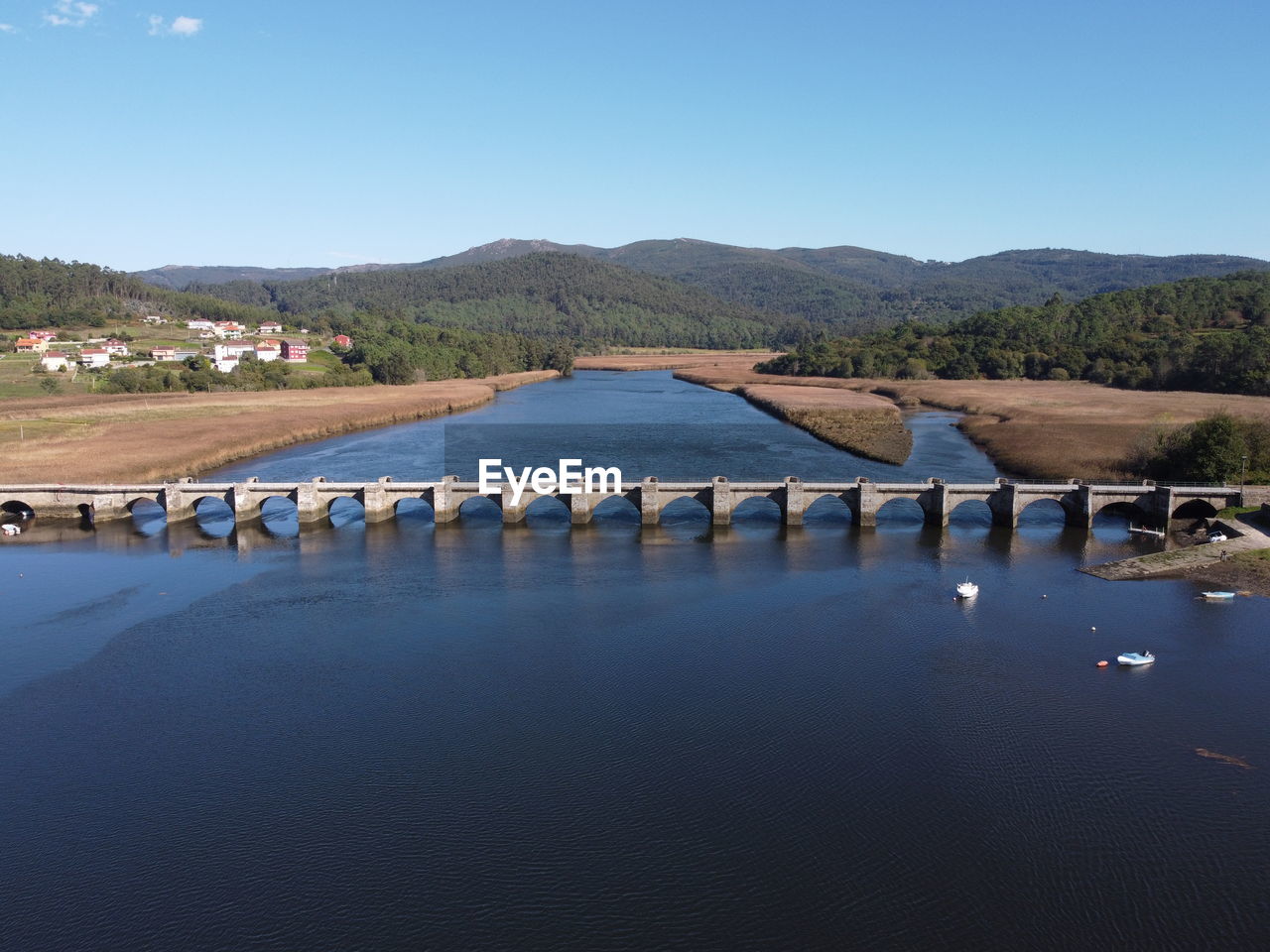 VIEW OF RIVER AGAINST CLEAR SKY