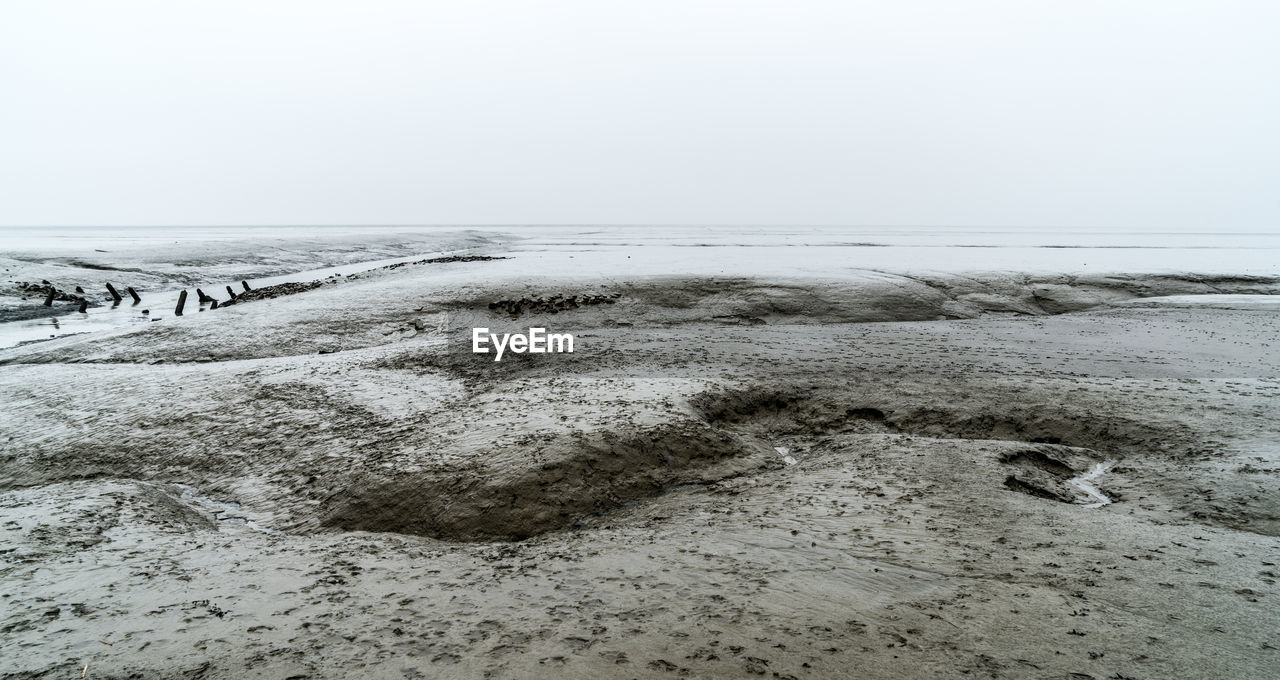 SCENIC VIEW OF BEACH AGAINST SKY DURING WINTER