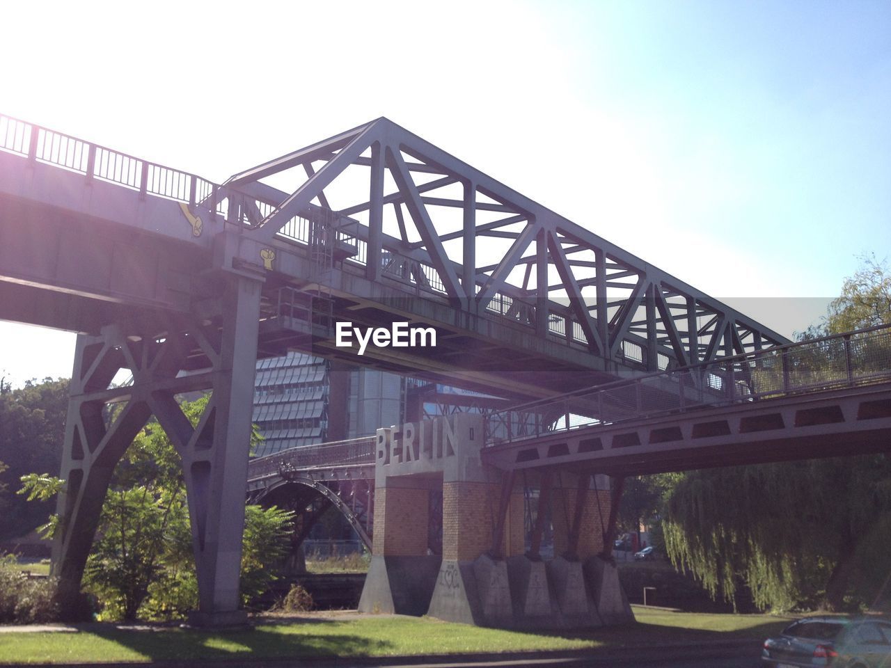 Low angle view of bridge against sky