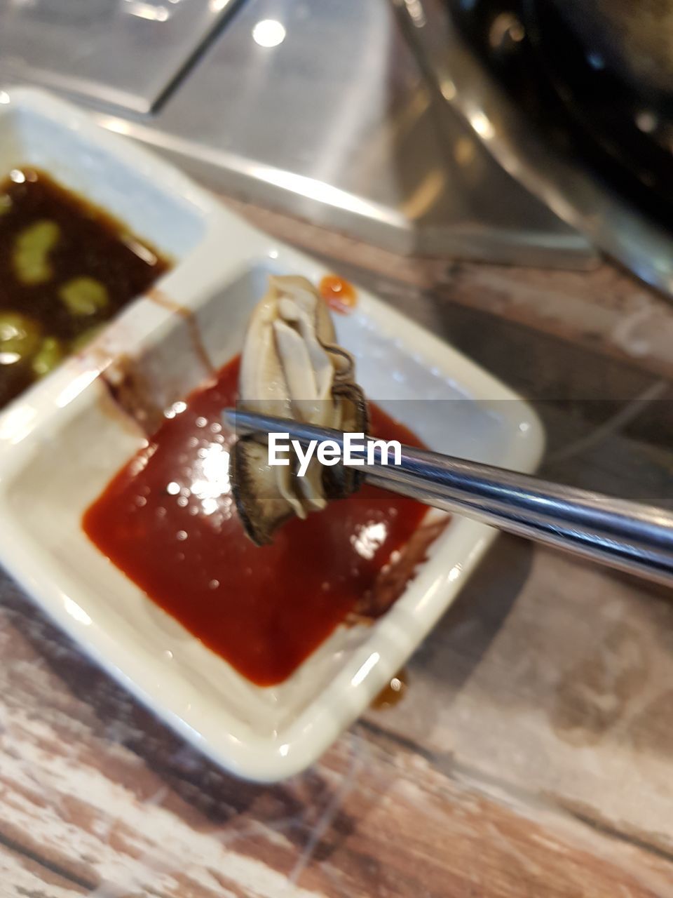 CLOSE-UP OF DESSERT ON TABLE