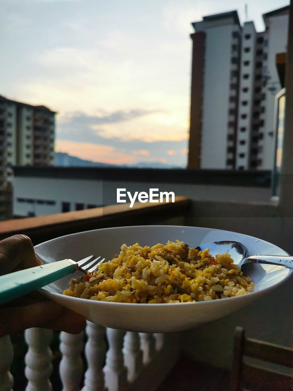 food and drink, food, architecture, meal, sky, building exterior, built structure, dish, freshness, focus on foreground, plate, city, cloud, nature, building, wellbeing, healthy eating, table, no people