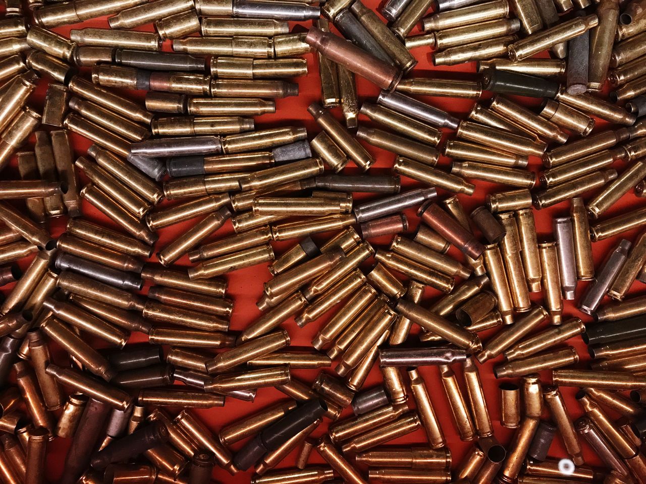 High angle view of bullets