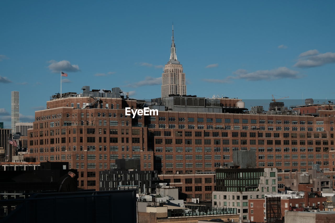 Buildings in city against sky