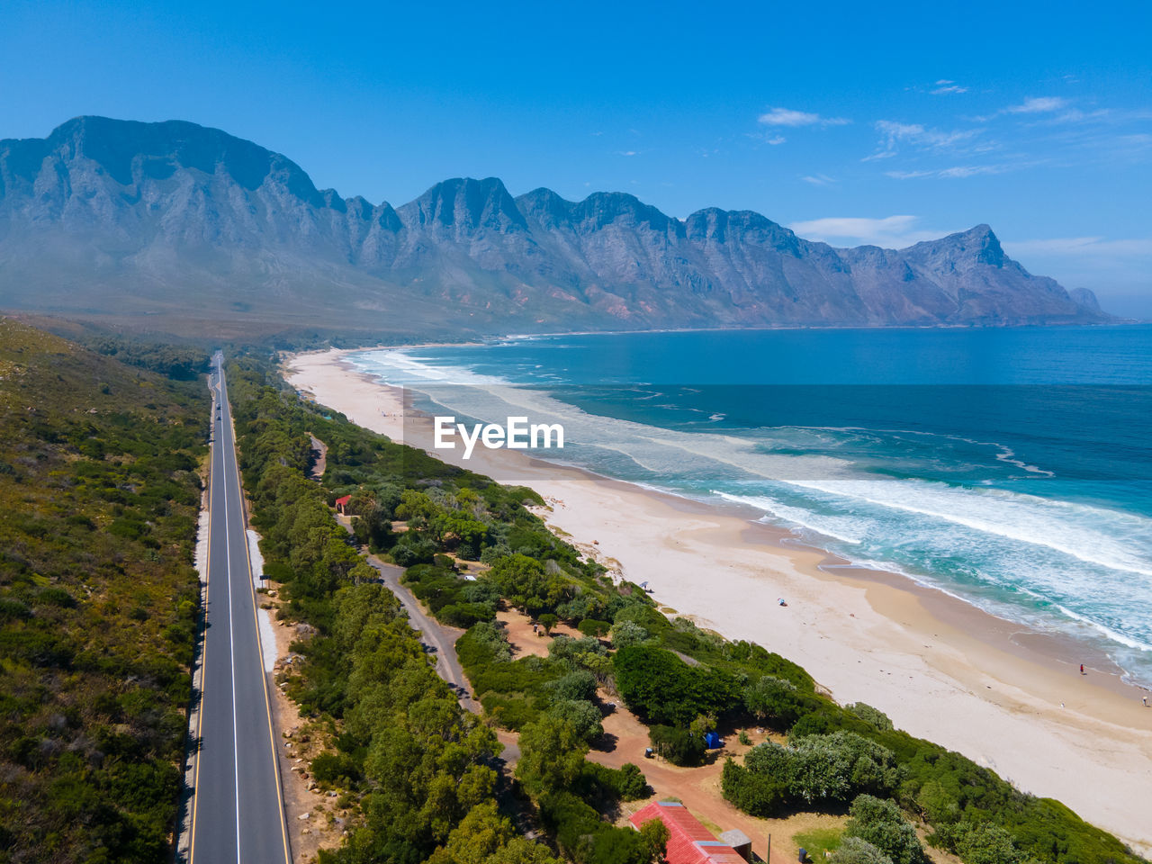 high angle view of beach