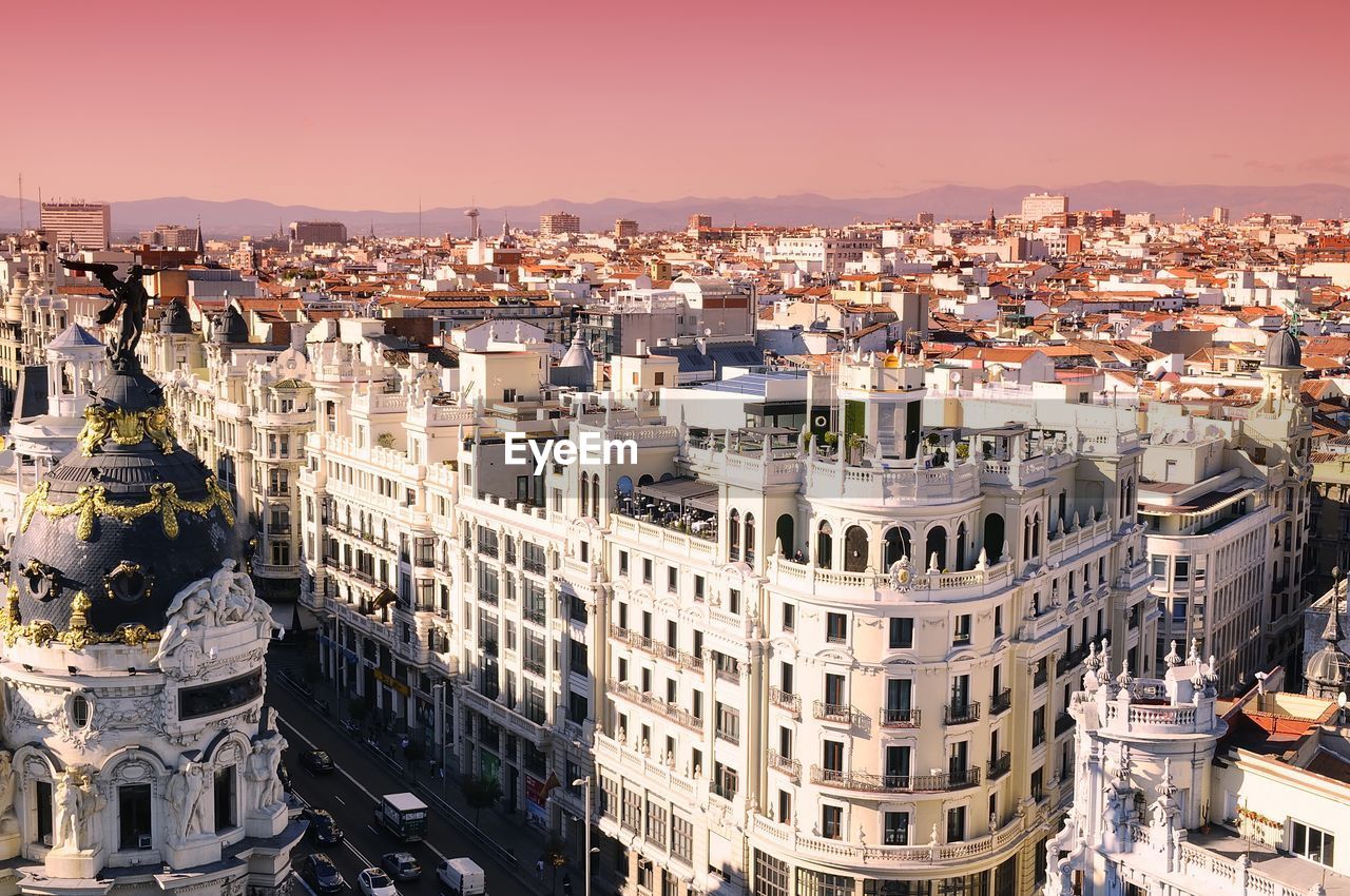 HIGH ANGLE VIEW OF CITY BUILDINGS