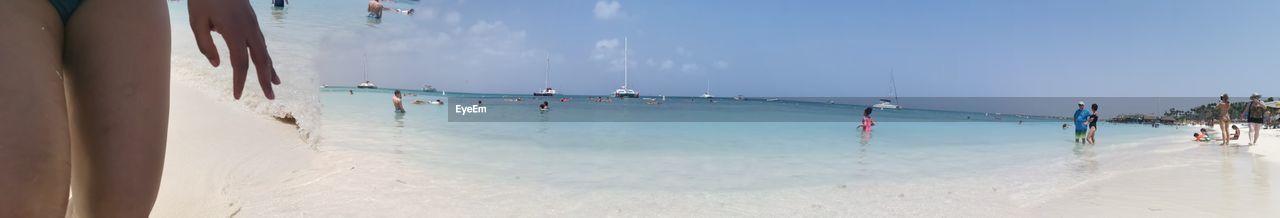 PANORAMIC SHOT OF BEACH AGAINST SKY