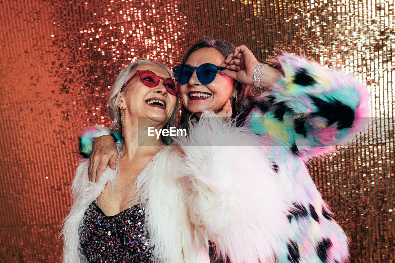 Cheerful women celebrating during party