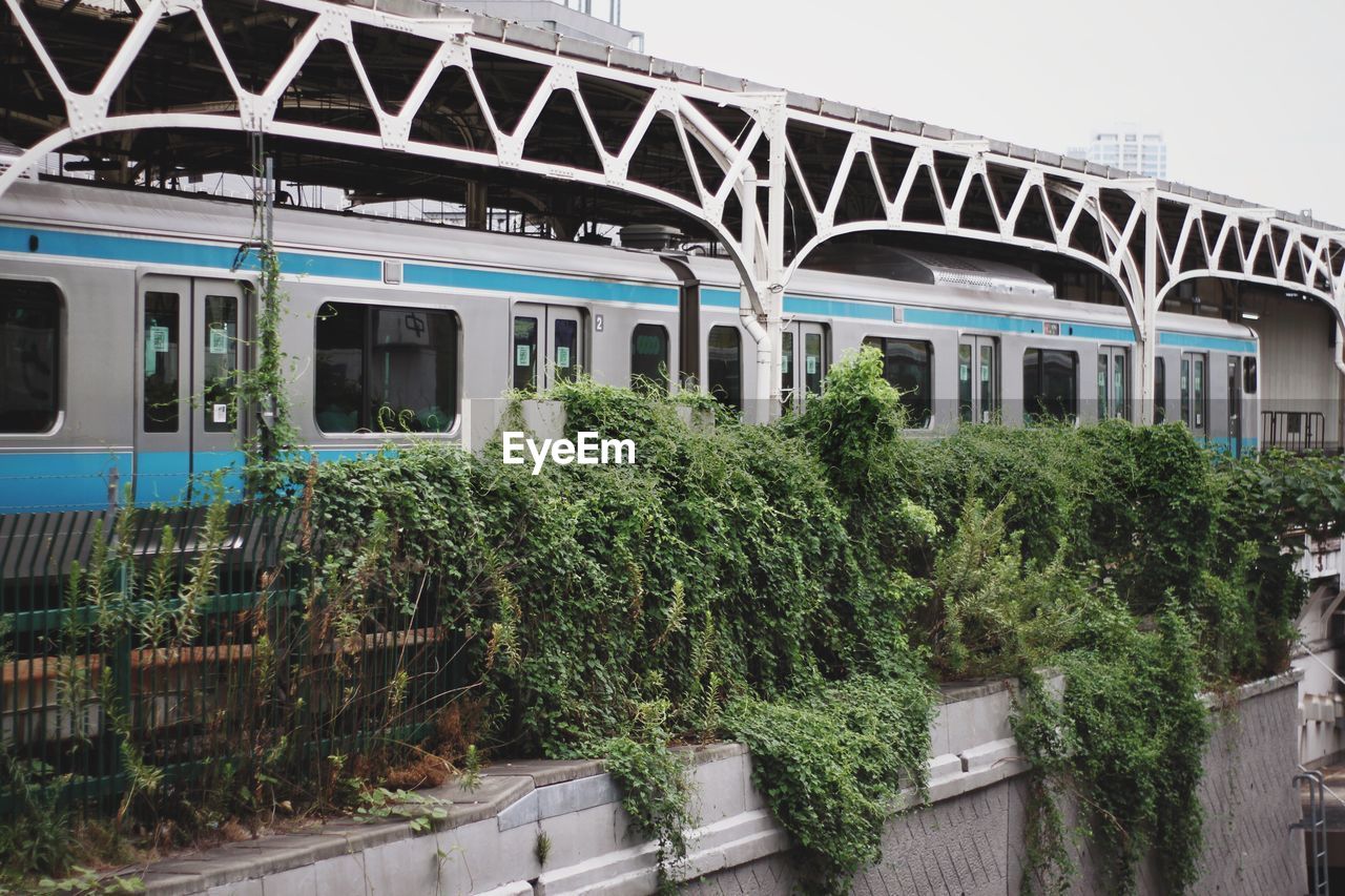 Train at railroad station