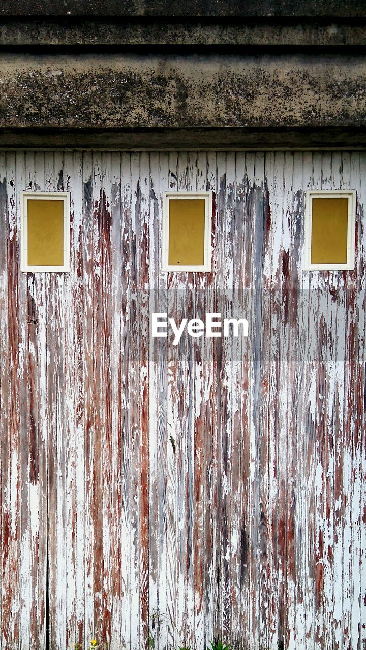 Wooden wall of building