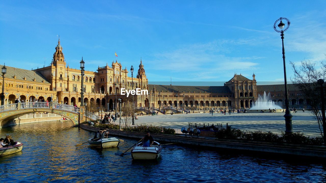 View of historical building against blue sky