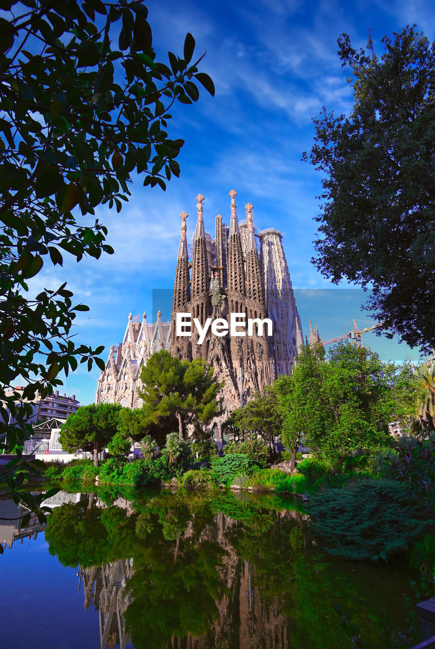 VIEW OF TREES BY BUILDING AGAINST SKY