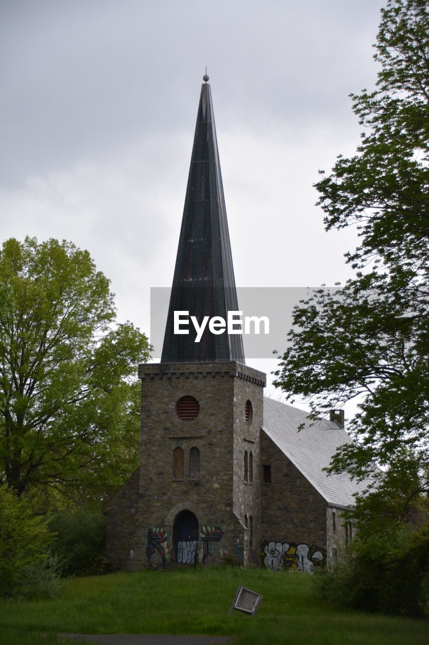 CHURCH AGAINST SKY