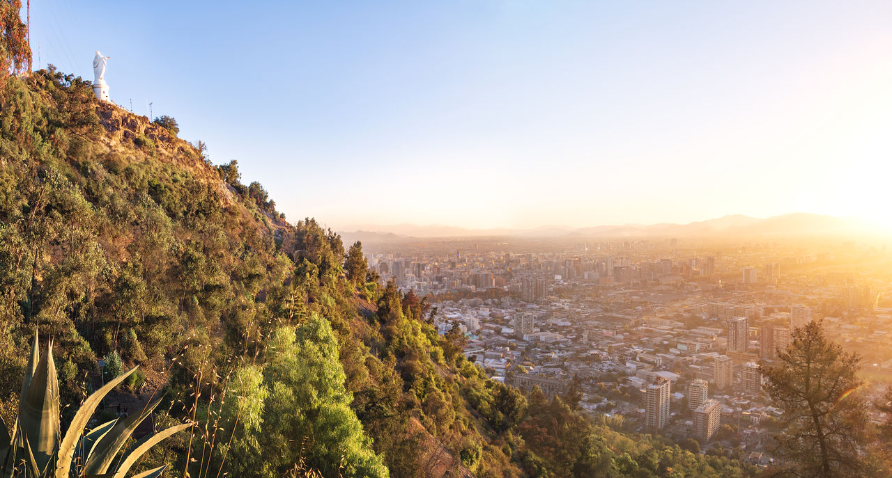 scenic view of mountains against clear sky