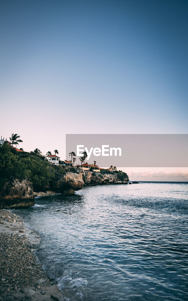 VIEW OF SEA AGAINST CLEAR SKY