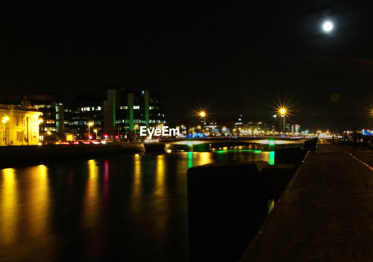 Liffe River, Dublin, Ireland Architecture Building Exterior Built Structure City Cityscape Dublin Illuminated Liffe River Nautical Vessel Night Night Photography No People Outdoors Reflection River Sky Transportation Water