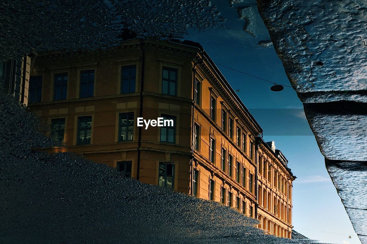 Low angle view of residential buildings against sky