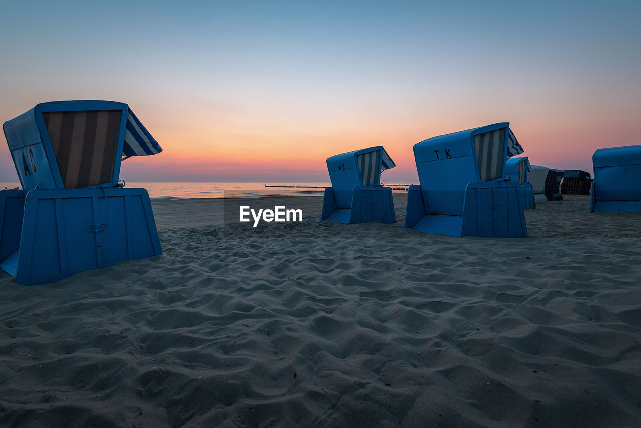 Beach chairs on usedom island