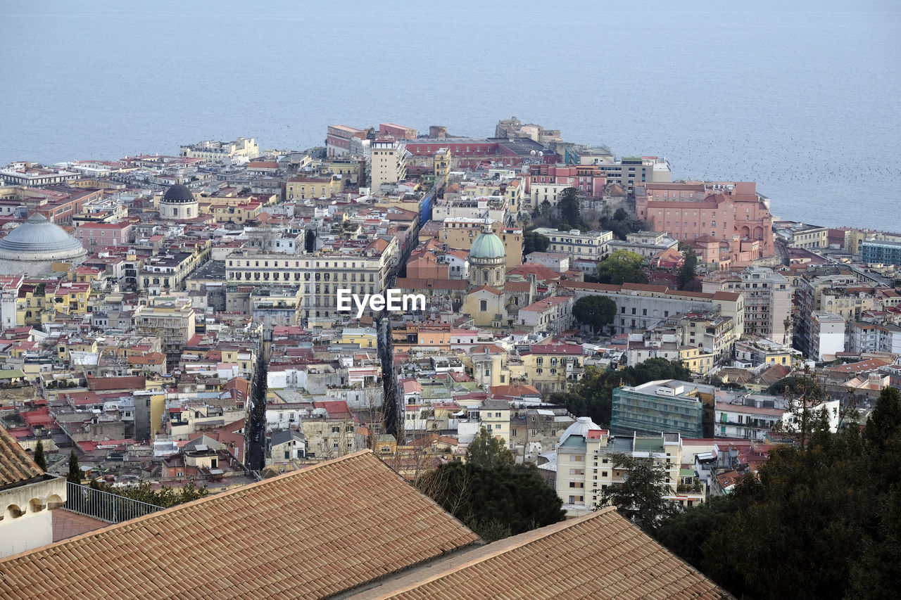 View over the city of naples, italy, from the fortress castel sant elmo