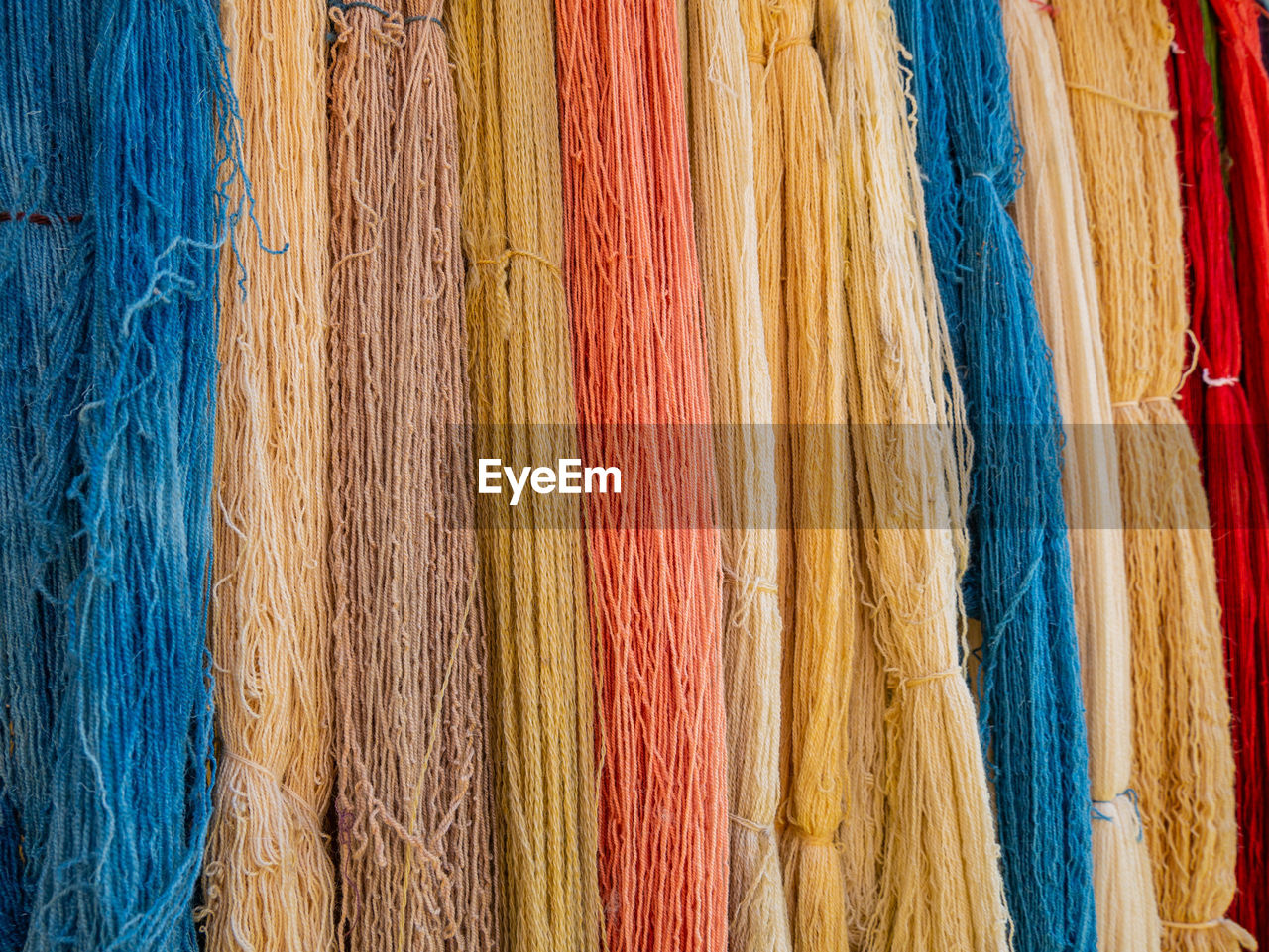 Full frame shot of multi colored pencils in store