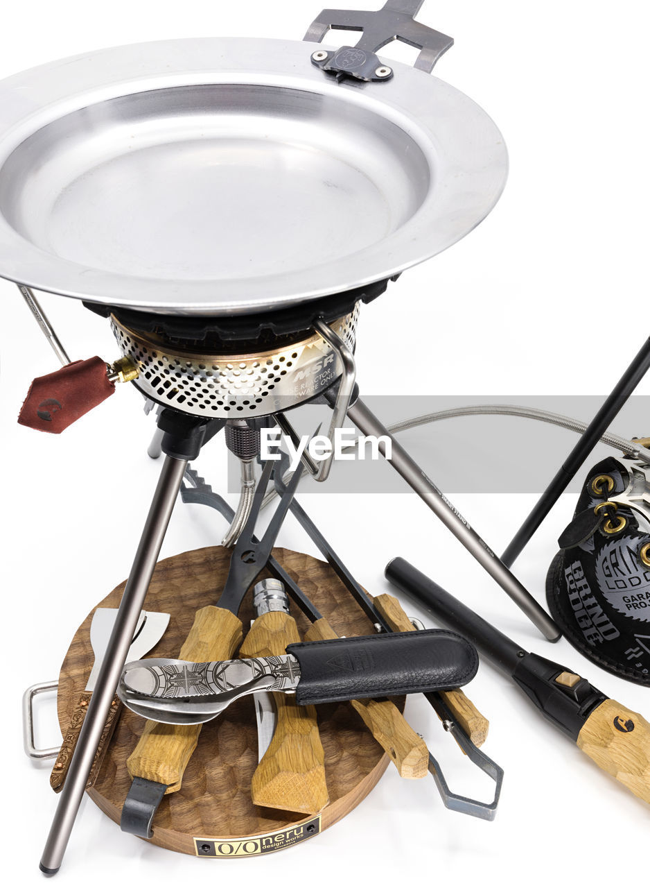 iron, drum, scale, barbecue grill, cut out, no people, white background, metal, studio shot, indoors, equipment