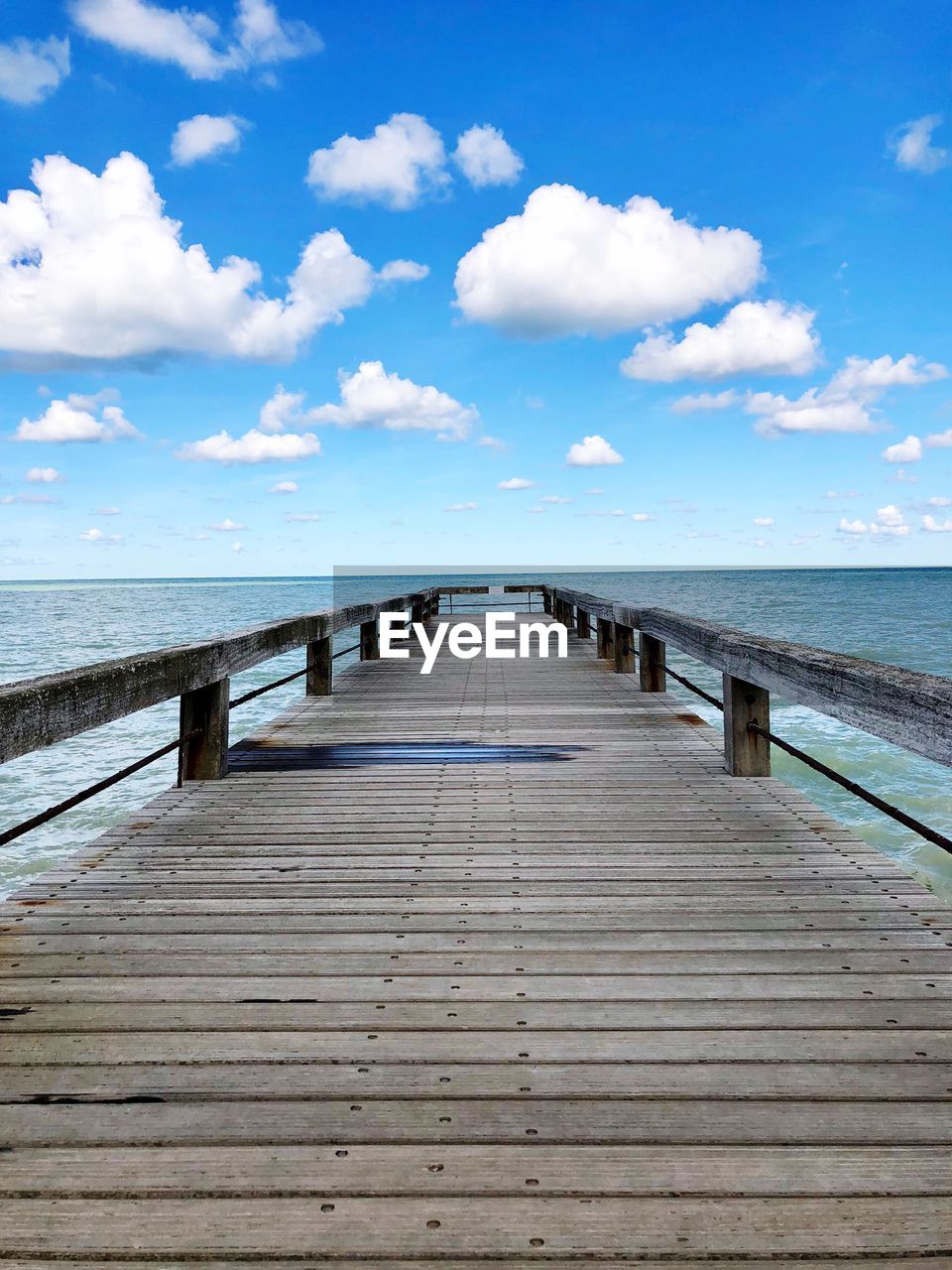 Pier over sea against sky