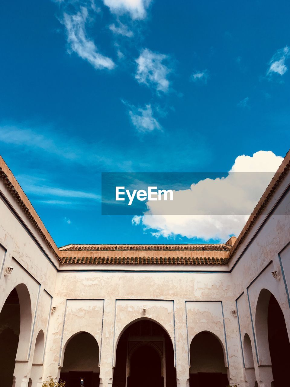 Low angle view of historic building against sky