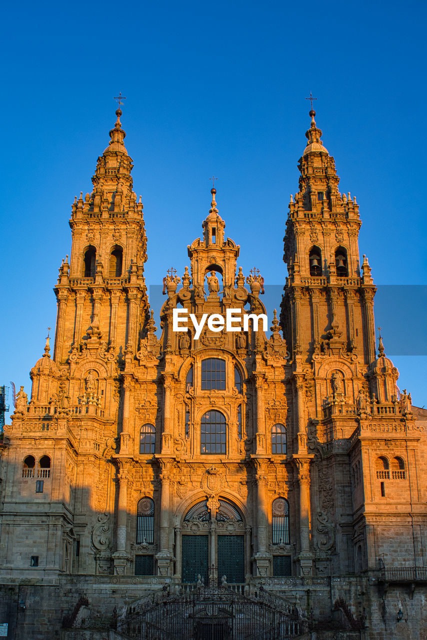 View of santiago de compostela cathedral from obradoiro square