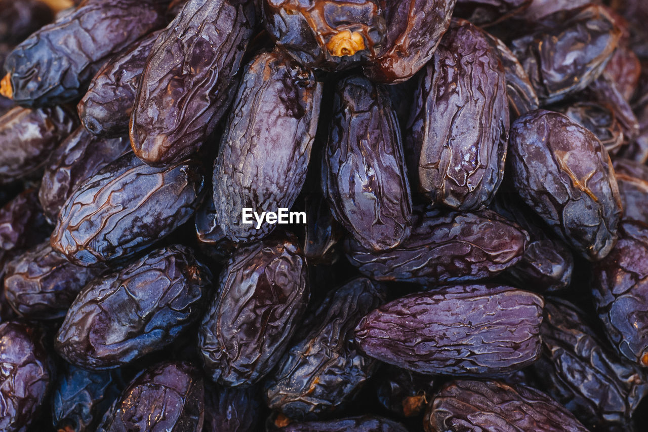 Full frame shot of date fruits