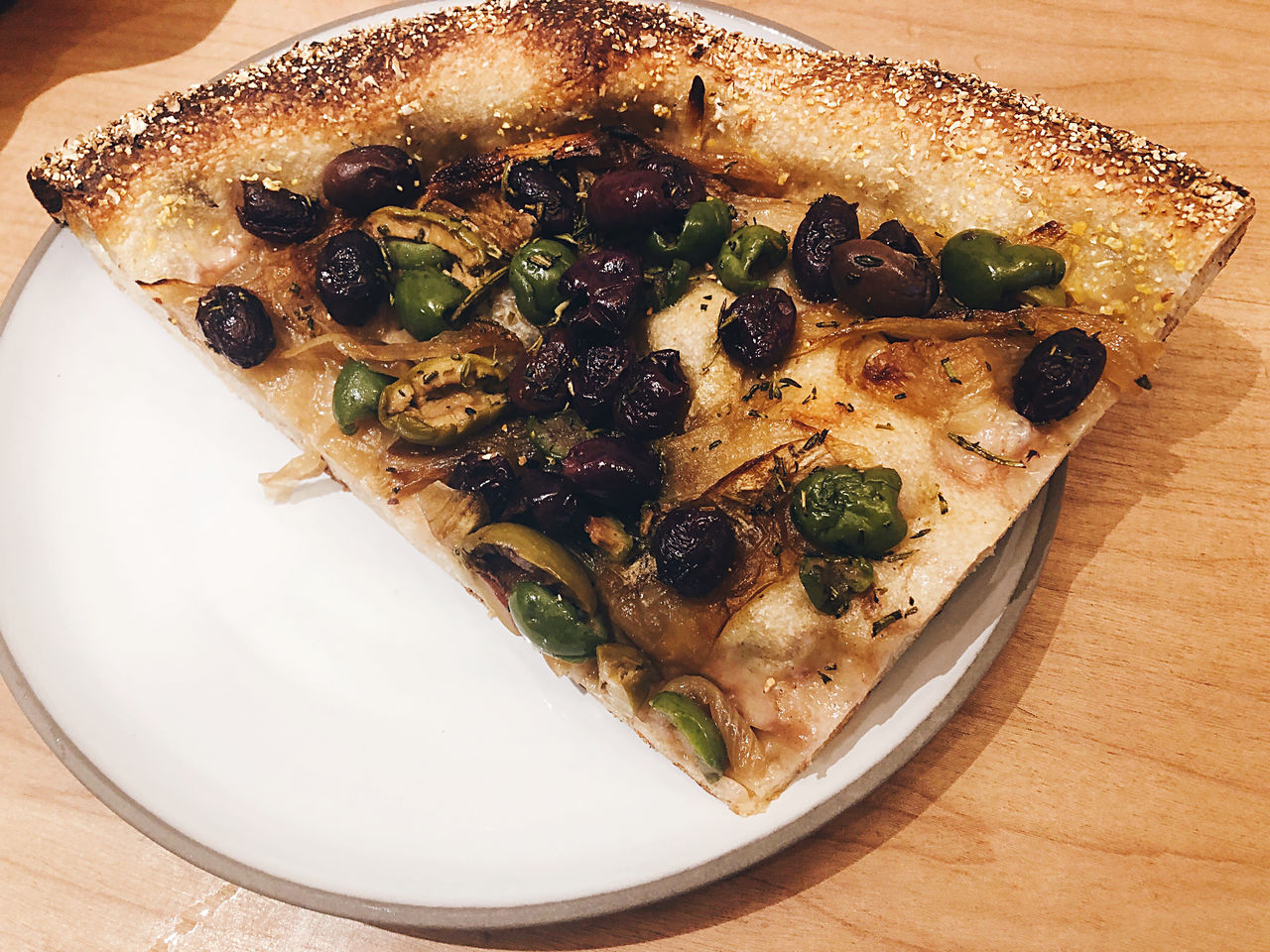 HIGH ANGLE VIEW OF PIZZA SERVED ON PLATE