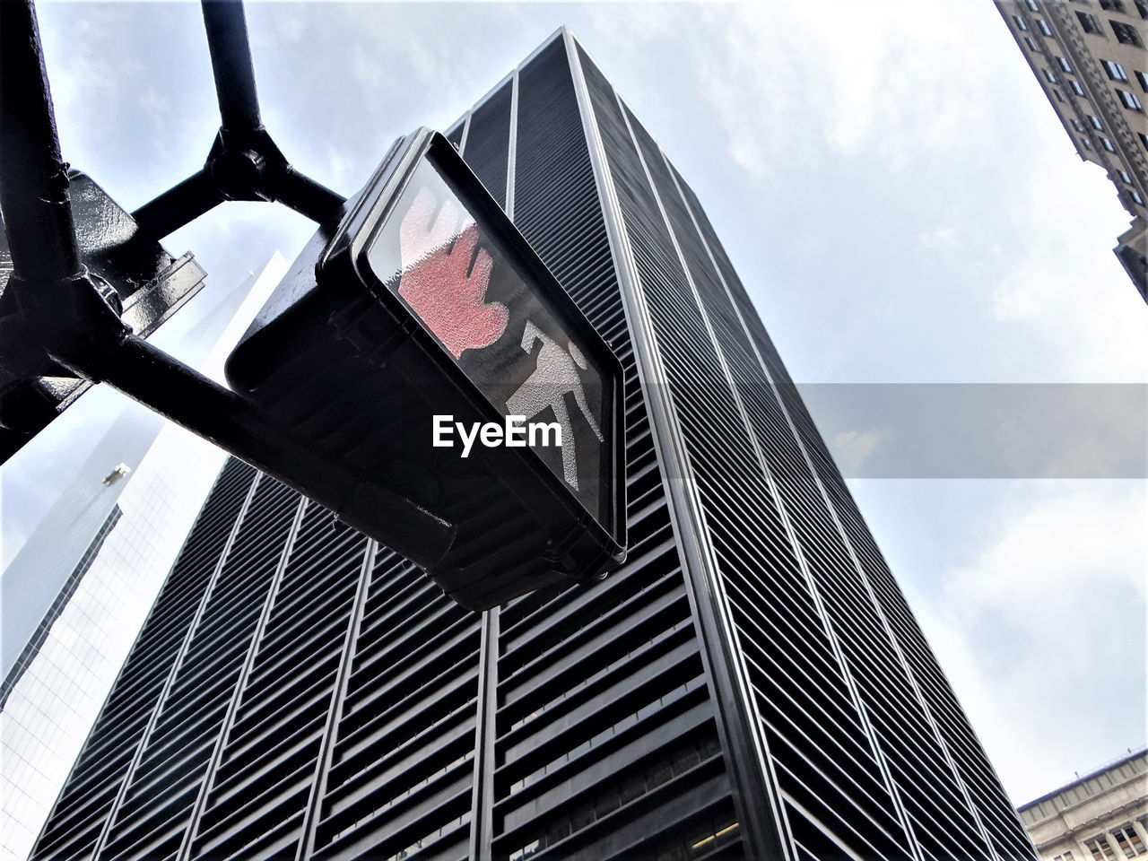 Low angle view of skyscrapers against sky