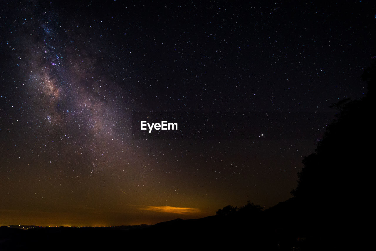 Low angle view of sky at night