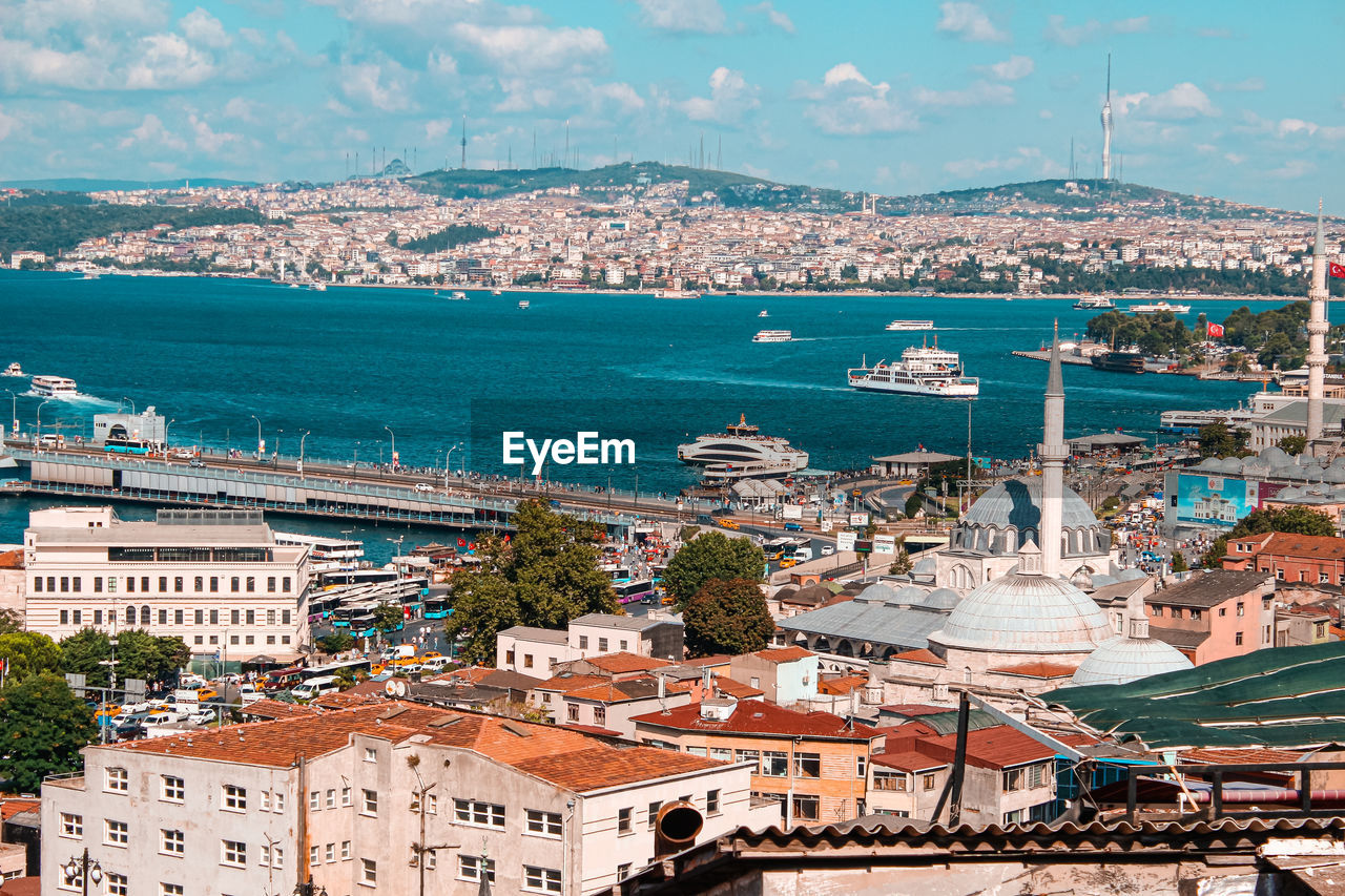 View of istanbul galata bridge