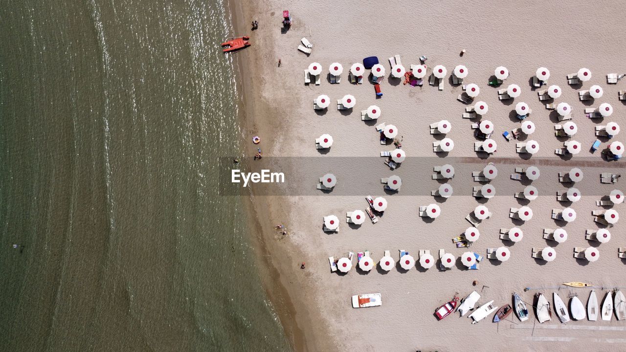 High angle view of a beach