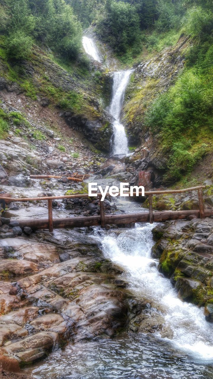 River flowing through rocks