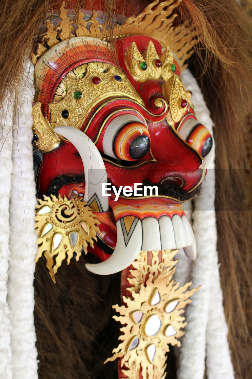 clothing, costume, tradition, masque, representation, craft, mask, no people, celebration, close-up, carnival, disguise, religion, mask - disguise, sculpture, belief, creativity, human representation, event, animal representation, ornate, spirituality