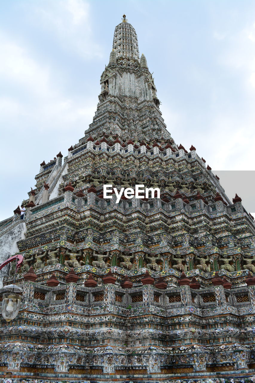 Low angle view of temple against sky